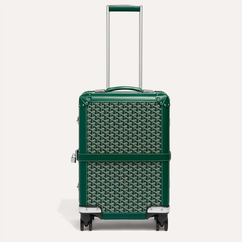 Toile enduite Goyard Chevron Vert Bourget PM