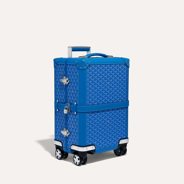 Valise Goyard Aba Bourget Goyardine Bleu