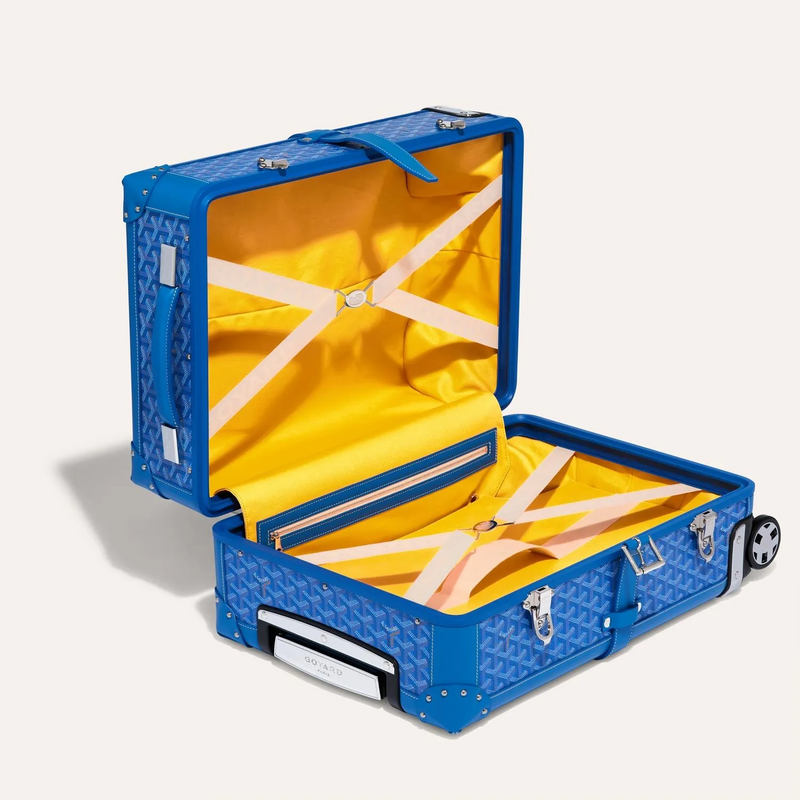 Valise Goyard Aba Bourget Goyardine Bleu