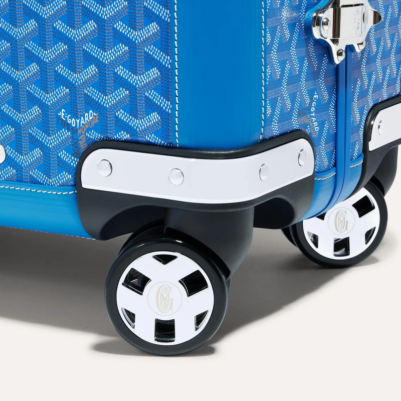 Valise Goyard Aba Bourget Goyardine Bleu