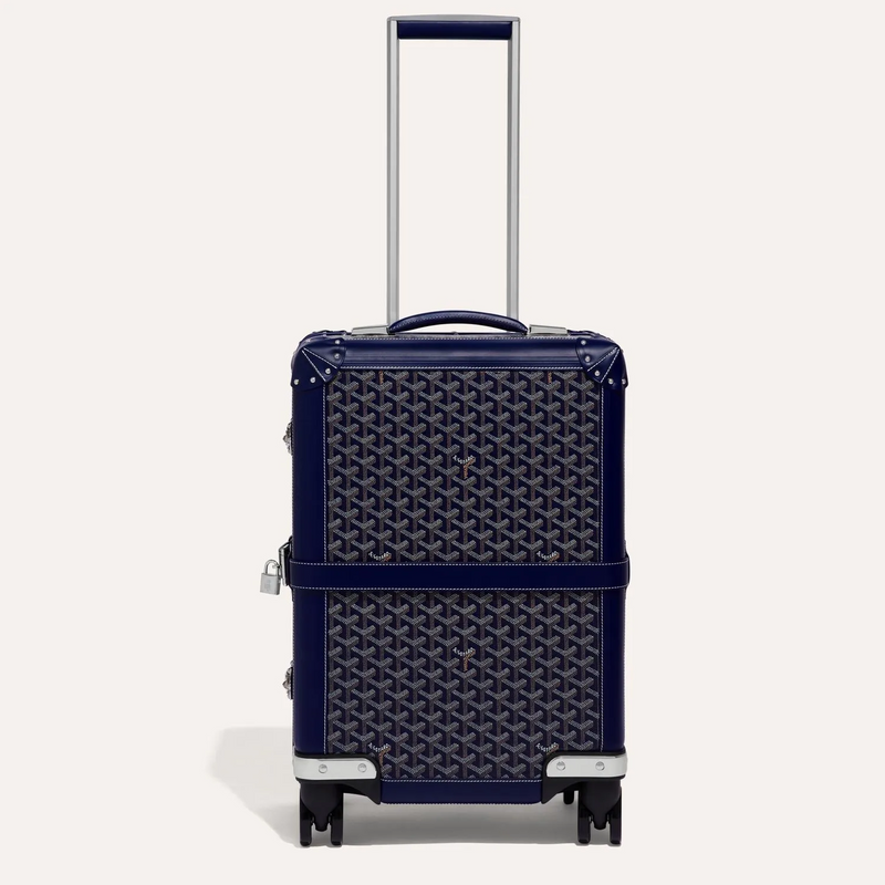Valise Goyard Aba Bourget Goyardine Bleu Marine
