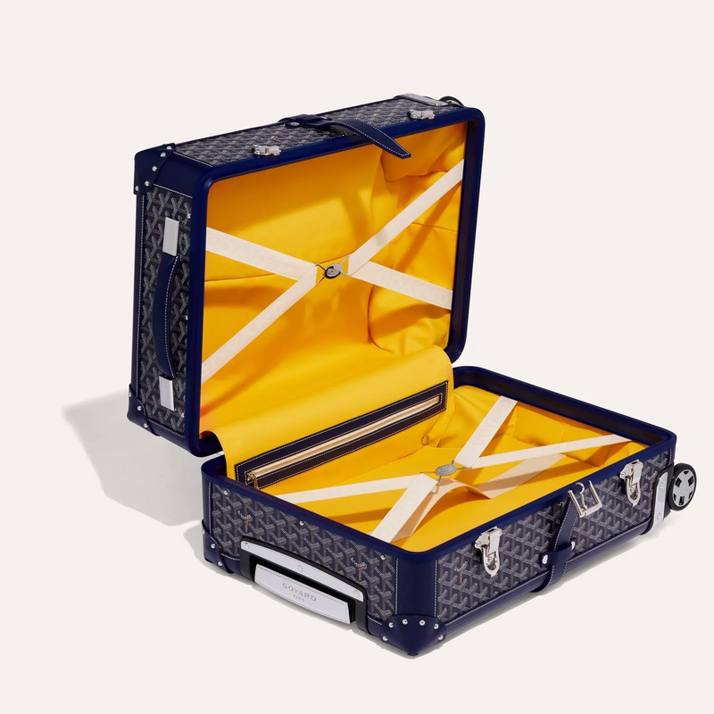 Valise Goyard Aba Bourget Goyardine Bleu Marine