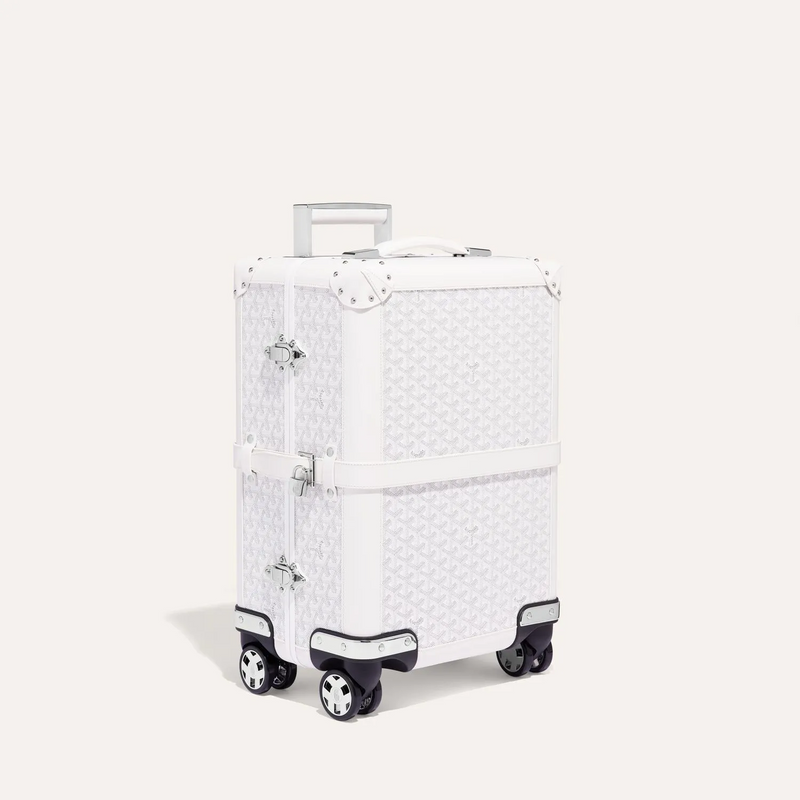 Valise Goyard Aba Bourget Goyardine Blanc