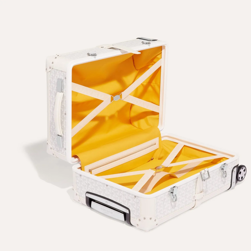 Valise Goyard Aba Bourget Goyardine Blanc