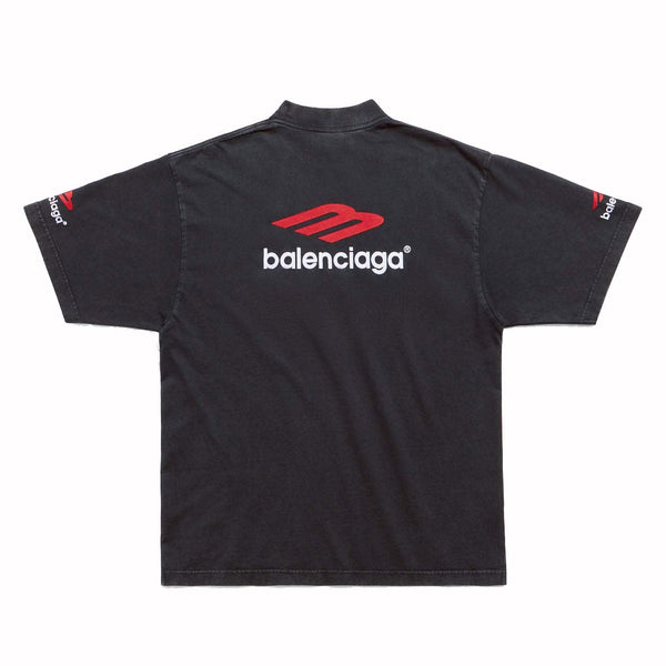 T-shirt Balenciaga 3B Sports Icon Noir/Rouge/Blanc