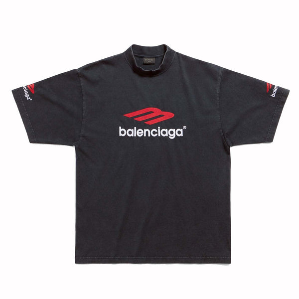 T-shirt Balenciaga 3B Sports Icon Noir/Rouge/Blanc