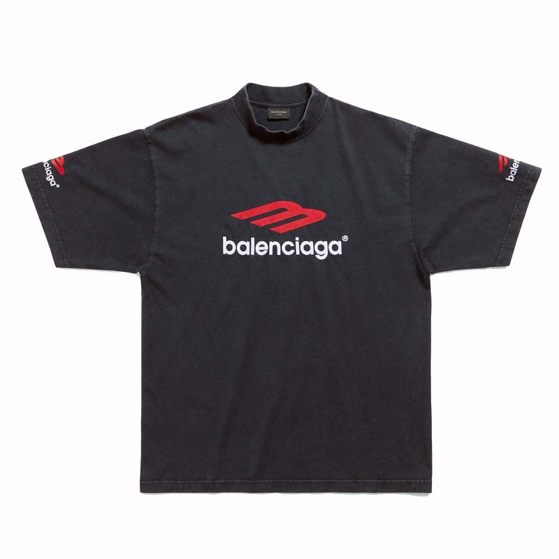 T-shirt Balenciaga 3B Sports Icon Noir/Rouge/Blanc