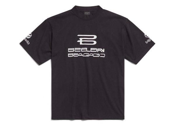 T-shirt Balenciaga coupe moyenne généré par l'IA, noir