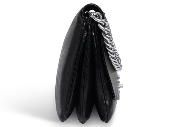 Grand sac à rabat Balenciaga BB Soft Noir