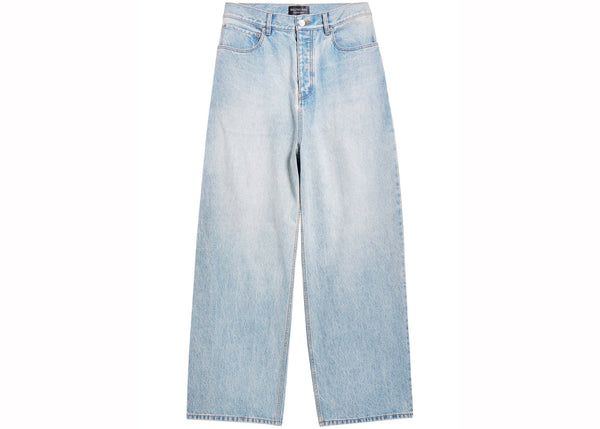 Pantalon Baggy Balenciaga Bleu Clair