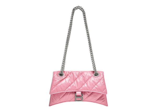 Petit sac Balenciaga Crush Chain matelassé rose