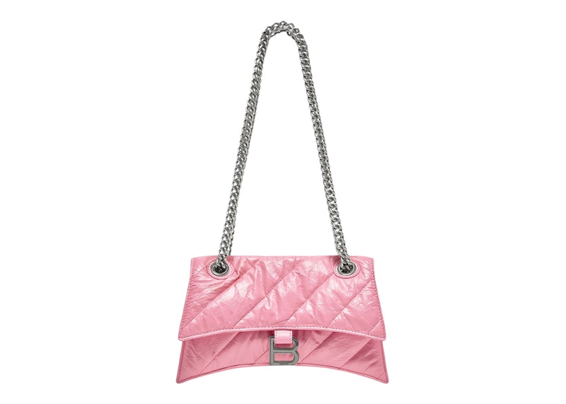 Petit sac Balenciaga Crush Chain matelassé rose