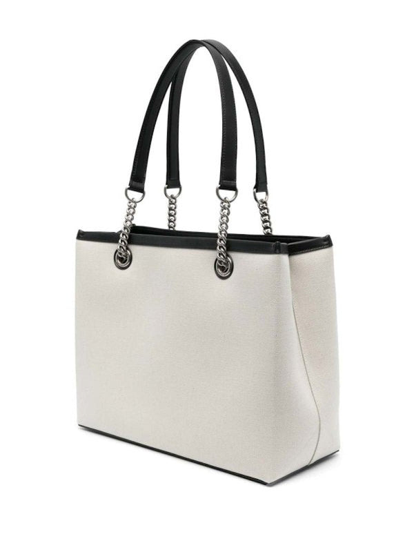 Sac fourre-tout Balenciaga Duty Free taille moyenne blanc/noir