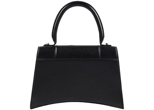 Sac à main Hourglass Balenciaga de taille moyenne, noir