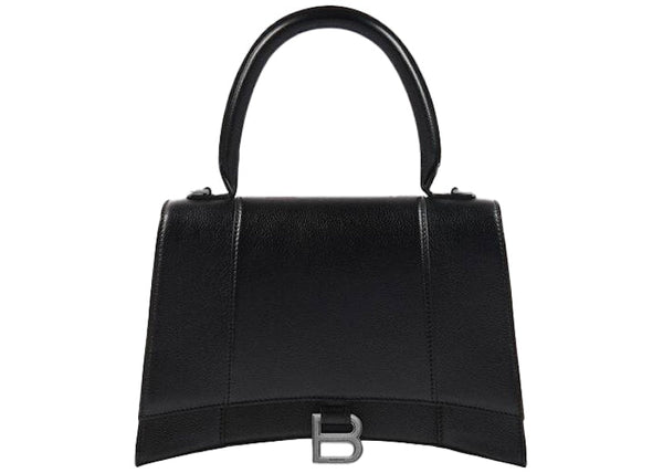 Sac à main Hourglass Balenciaga de taille moyenne, noir