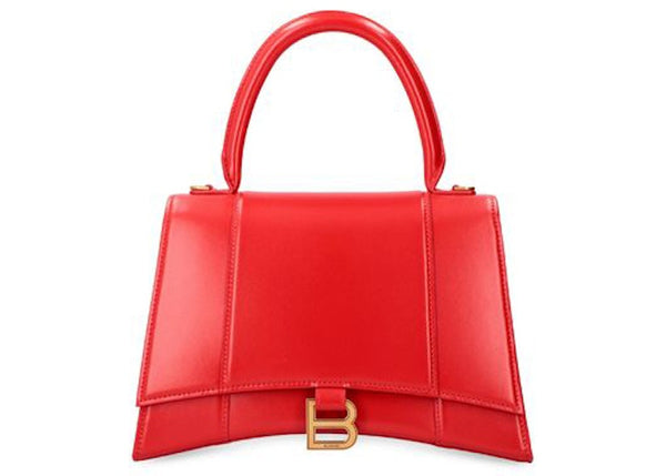 Sac à main Balenciaga Hourglass de taille moyenne, rouge vif