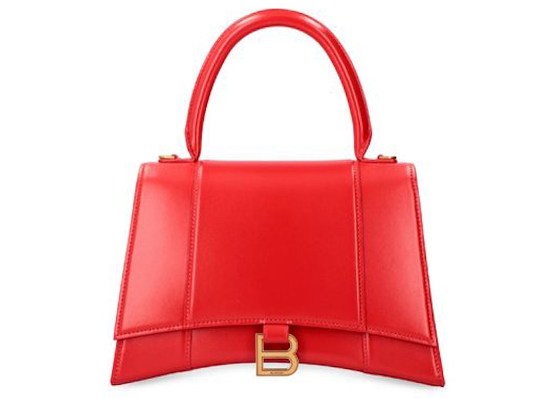 Balenciaga Hourglass Top Handle Bag Medium Leuchtendes Rot