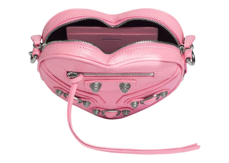 Mini sac Balenciaga Le Cagole Heart Rose