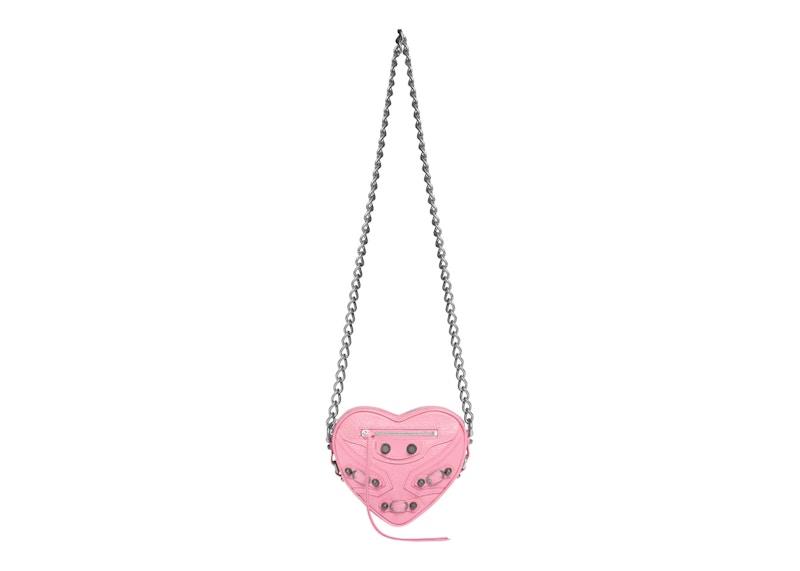 Mini sac Balenciaga Le Cagole Heart Rose