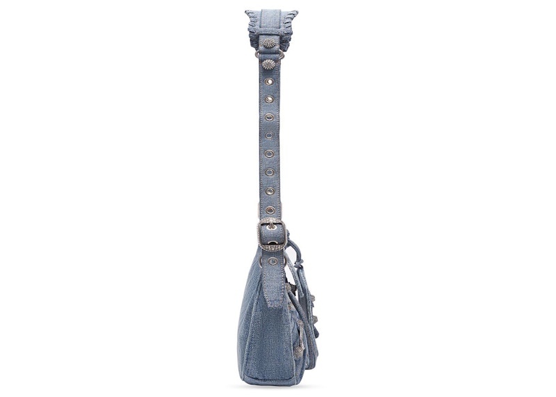 Sac à bandoulière Balenciaga Le Cagole XS Denim Blue
