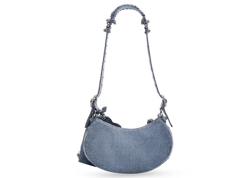 Sac à bandoulière Balenciaga Le Cagole XS Denim Blue