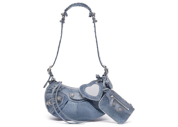 Sac à bandoulière Balenciaga Le Cagole XS Denim Blue