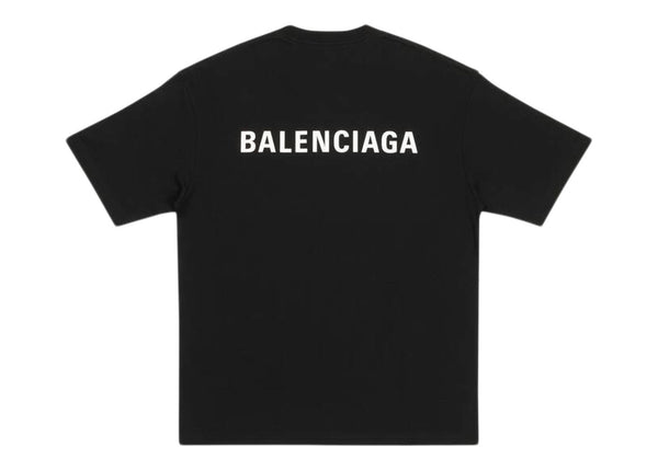 T-shirt coupe moyenne à logo Balenciaga noir