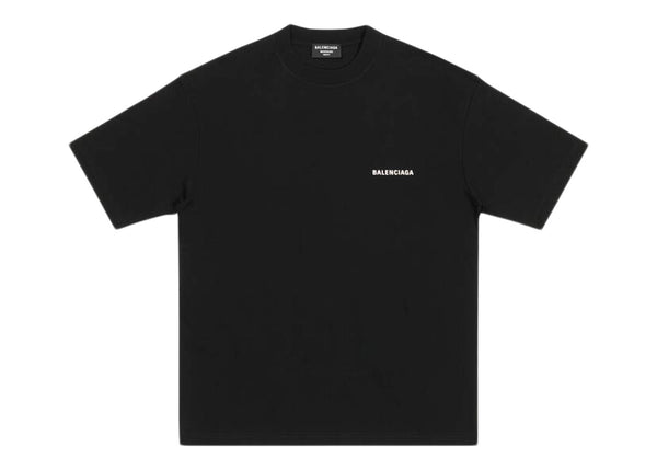 T-shirt coupe moyenne à logo Balenciaga noir