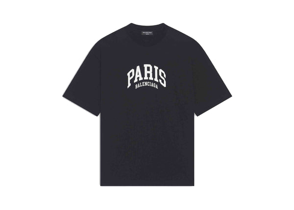 T-shirt Balenciaga Cities Paris coupe moyenne pour homme, noir
