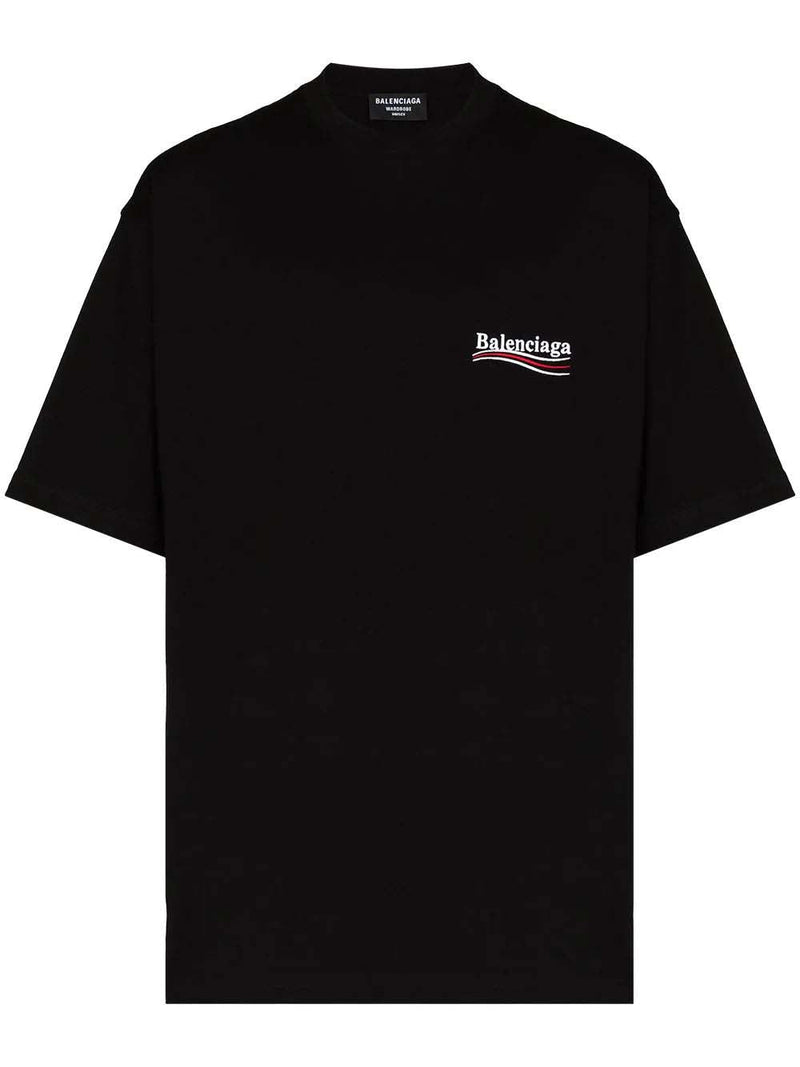 T-shirt coupe large Balenciaga Political Campaign Noir