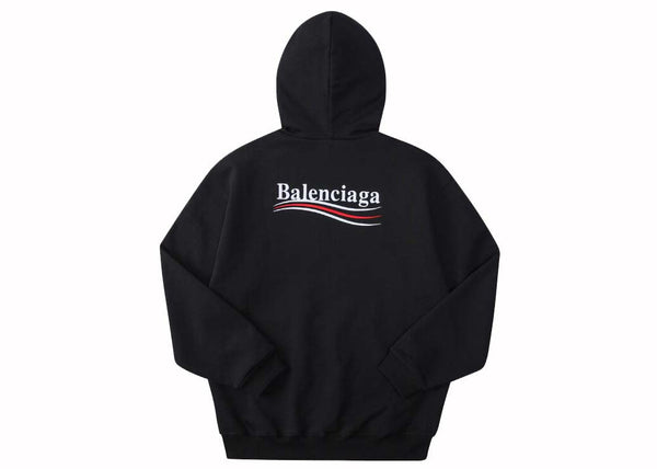 Sweat à capuche Popover avec logo de campagne politique Balenciaga noir