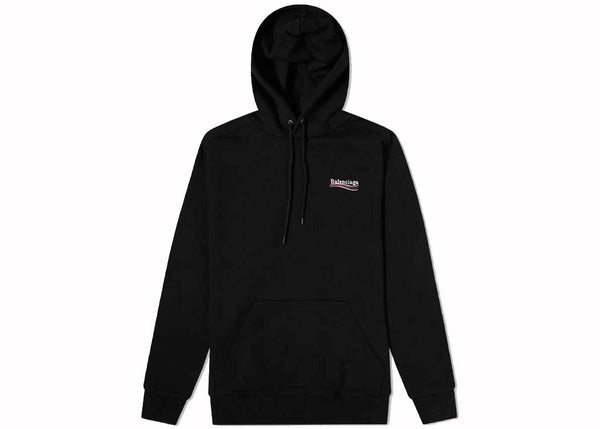 Sweat à capuche Popover avec logo de campagne politique Balenciaga noir