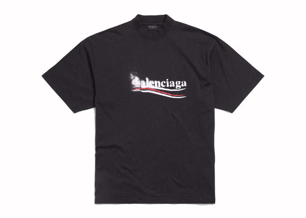 T-shirt Balenciaga Political Stencil Noir/Blanc