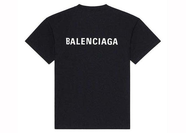 T-shirt à manches courtes coupe décontractée Balenciaga noir