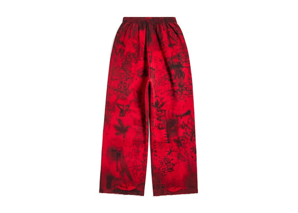 Pantalon de survêtement baggy skater Balenciaga rouge