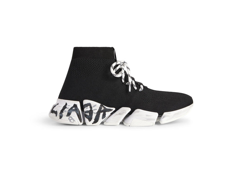 Balenciaga Speed ​​2.0 à lacets Noir Graffiti