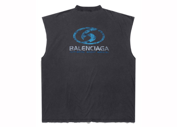 T-shirt sans manches Balenciaga Surfer Noir