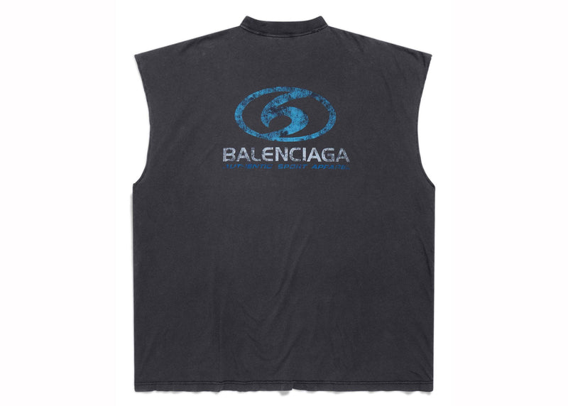 T-shirt sans manches Balenciaga Surfer Noir