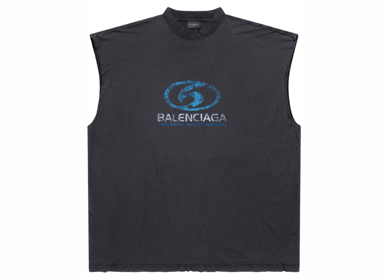 T-shirt sans manches Balenciaga Surfer Noir