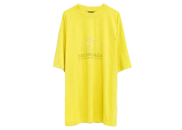 T-shirt Balenciaga Surfer coupe moyenne jaune