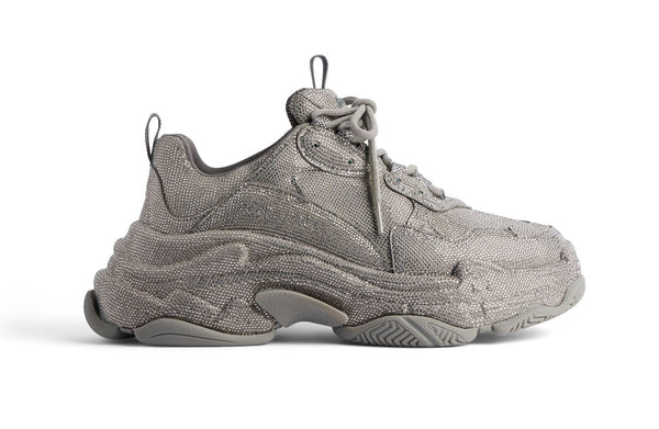 Balenciaga Triple S Strass Gris Foncé
