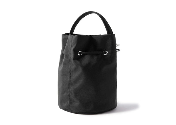 Sac seau à cordon Balenciaga Wheel Shell XS Noir/Blanc