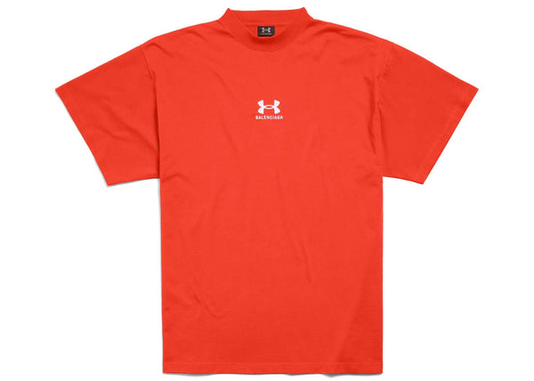T-shirt oversize Balenciaga x Under Armour rouge/blanc