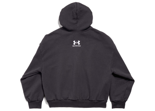 Sweat à capuche zippé Balenciaga x Under Armour coupe classique noir/blanc
