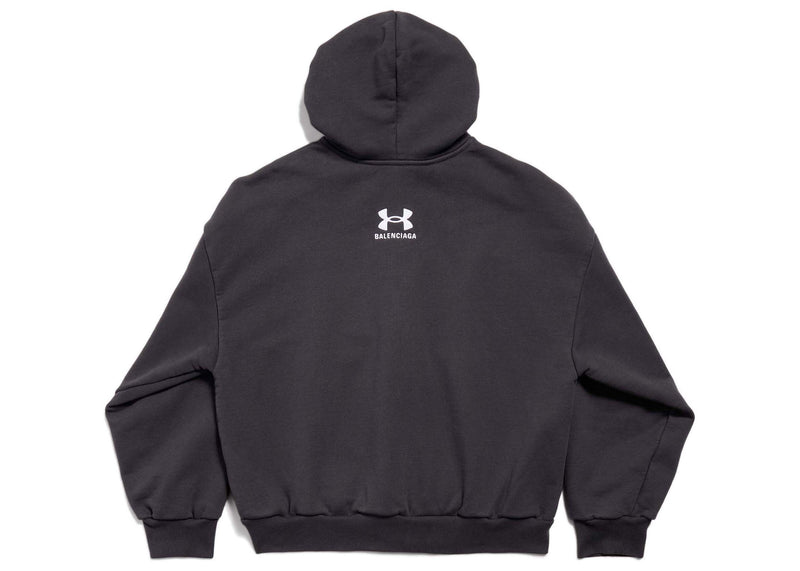 Sweat à capuche zippé Balenciaga x Under Armour coupe classique noir/blanc