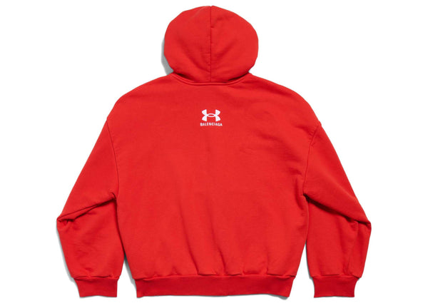 Sweat à capuche zippé Balenciaga x Under Armour coupe classique rouge/blanc