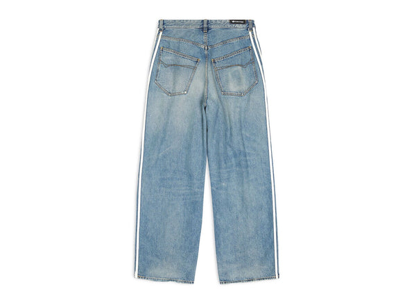 Pantalon ample Balenciaga x adidas bleu