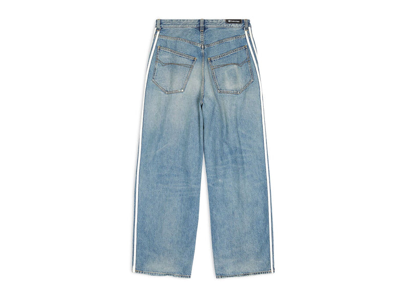 Pantalon ample Balenciaga x adidas bleu