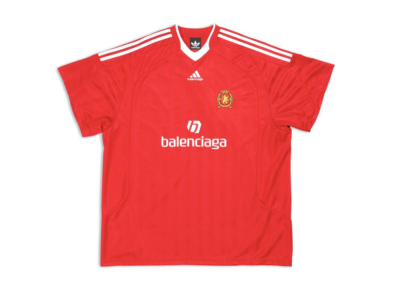 T-shirt oversize de football Balenciaga x adidas rouge 