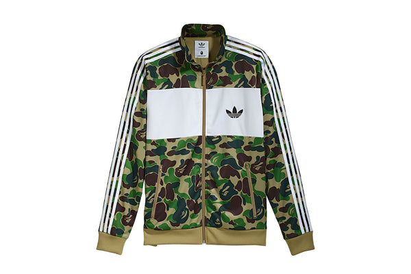 Veste de survêtement camouflage ABC BAPE X adidas verte